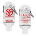 1.8 Oz. Hand Sanitizer Antibacterial Gel in Flip-Top Bottle w/ Carabiner (Spot Color)